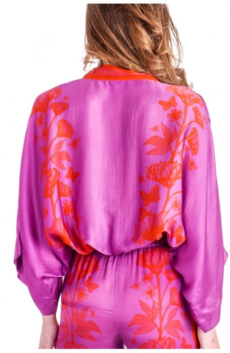 Pin Up Stars Blusa Viscosa Satin Principe Azzurro Fino al 50% di sconto