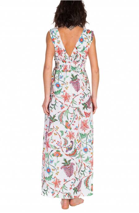 Pin Up Stars Long Dress Con Spacchi Stampa Camaleonte Fino al 55% di sconto