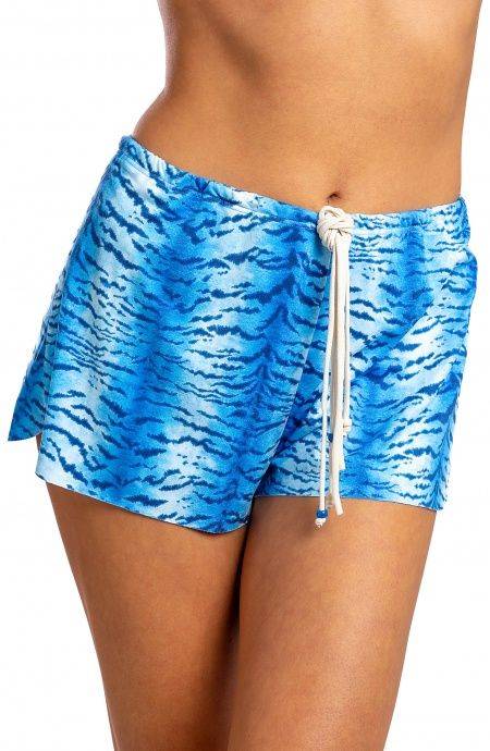 Pin Up Stars Short Simil Suade Stampa Tigre Spedizione Gratuita