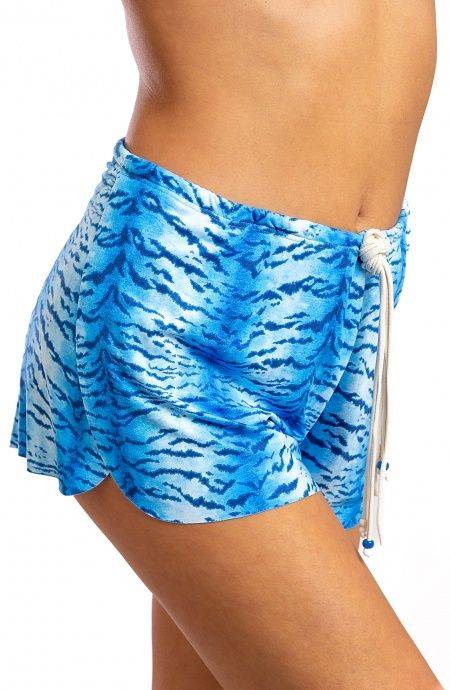 Pin Up Stars Short Simil Suade Stampa Tigre Spedizione Gratuita