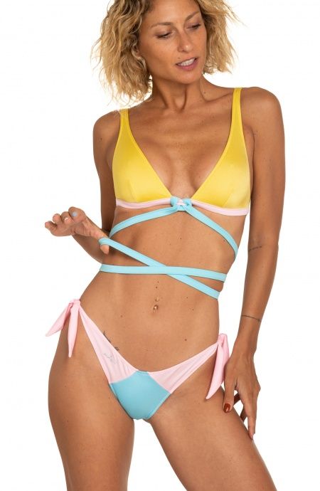 Pin Up Stars Bikini Triangolo Vela Slip Fiocchi Tinta Unita Hotsell