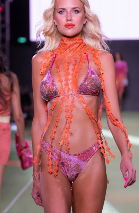 Pin Up Stars Bikini Triangolo Imbottito Palm Paradise Piquet Lurex e Paillettes Offerta San Valentino