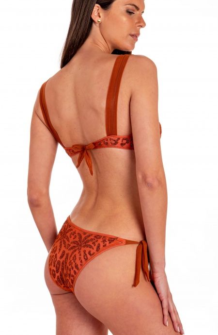 Pin Up Stars Bikini Balconcino Con Ferretto Slip Fiocchi Maculato Lurex Solo un giorno rimasto