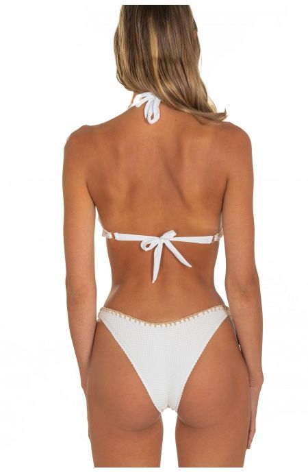 Pin Up Stars Bikini Balconcino Con Ferretto Slip Brasiliana Ricamo Punto Cavallo Tinta Unita Rete Officina