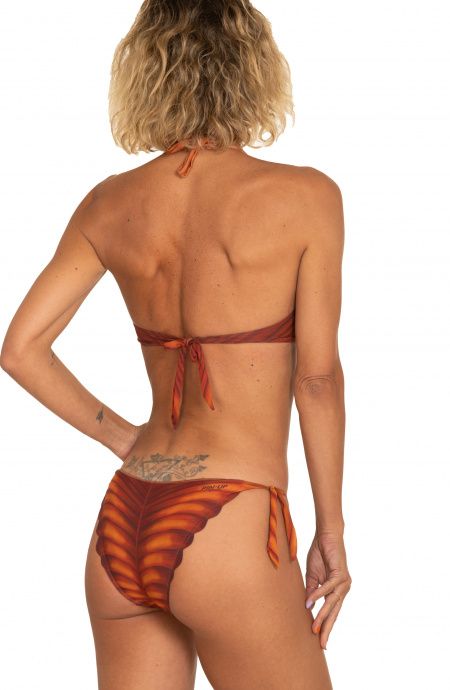 Pin Up Stars Bikini Balconcino Con Ferretto Foglia In Lycra Riciclata Italy