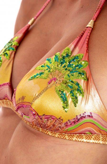 Pin Up Stars Bikini Brassiere Slip Lady Stampa Ricamo Paillettes Dune Prezzo Ridotto