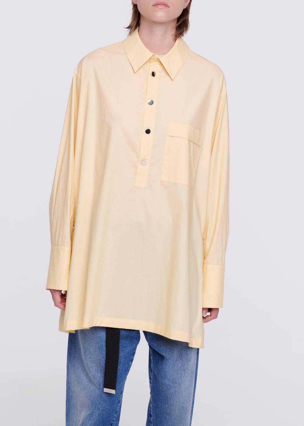 Plan C CAMICIA IN COTONE COLOR ZABAIONE Sconto