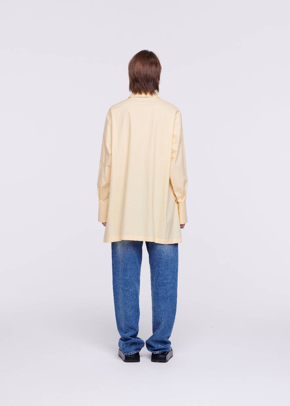 Plan C CAMICIA IN COTONE COLOR ZABAIONE Sconto