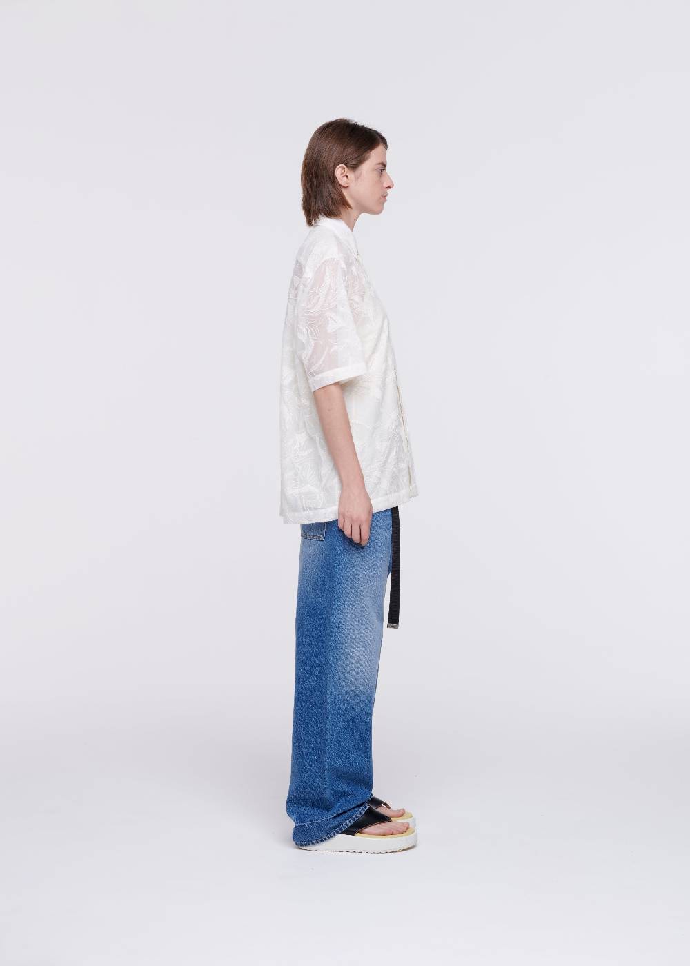 Plan C CAMICIA IN COTONE RICAMATA A FIORI Online