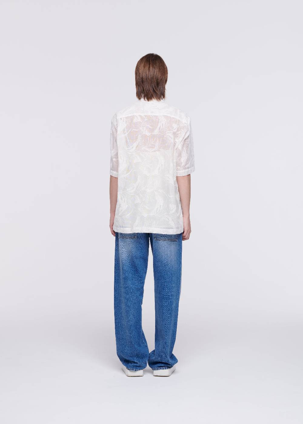 Plan C CAMICIA IN COTONE RICAMATA A FIORI Online