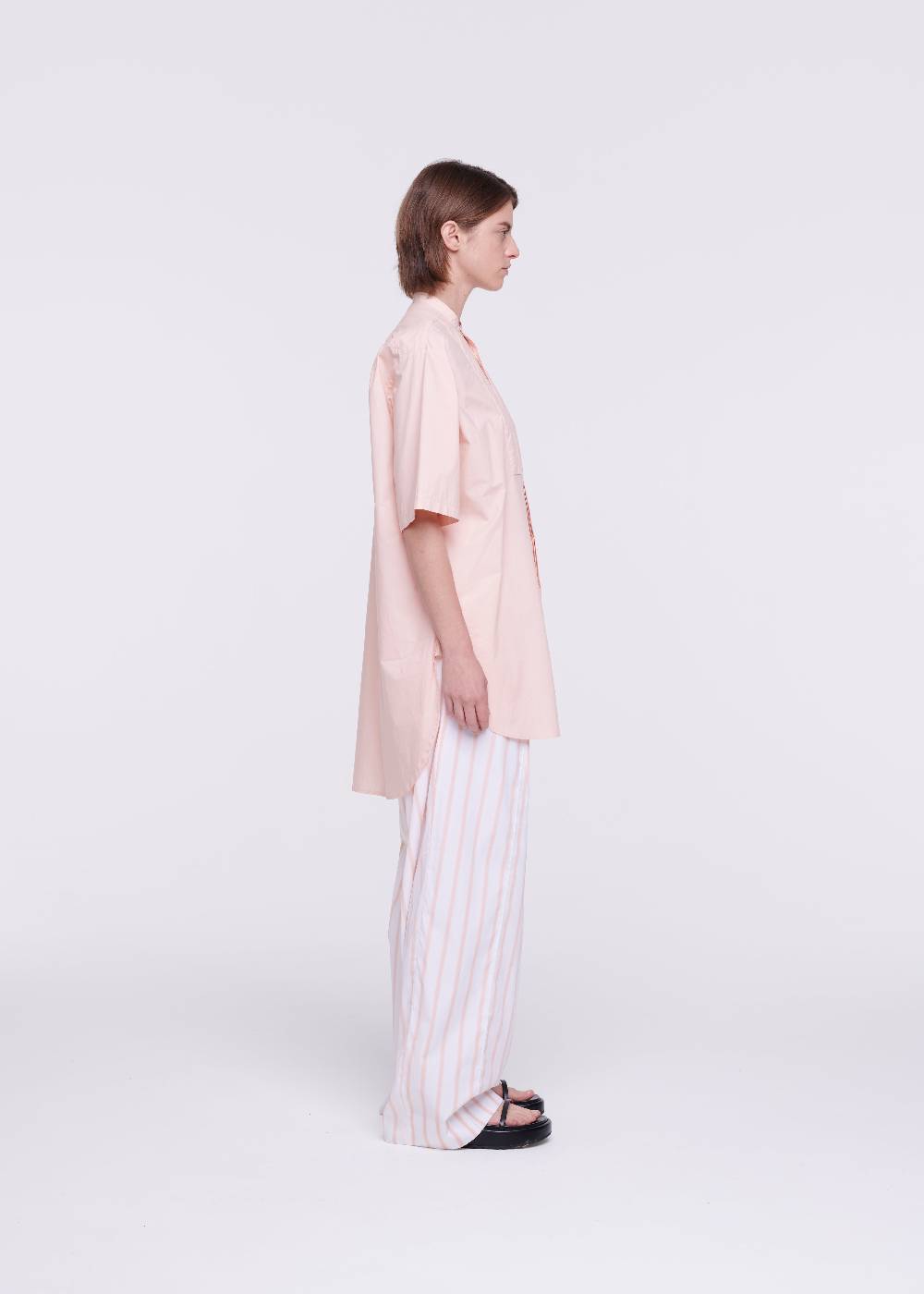 Plan C CAMICIA IN POPELINE IN COTONE ROSA In Vendita