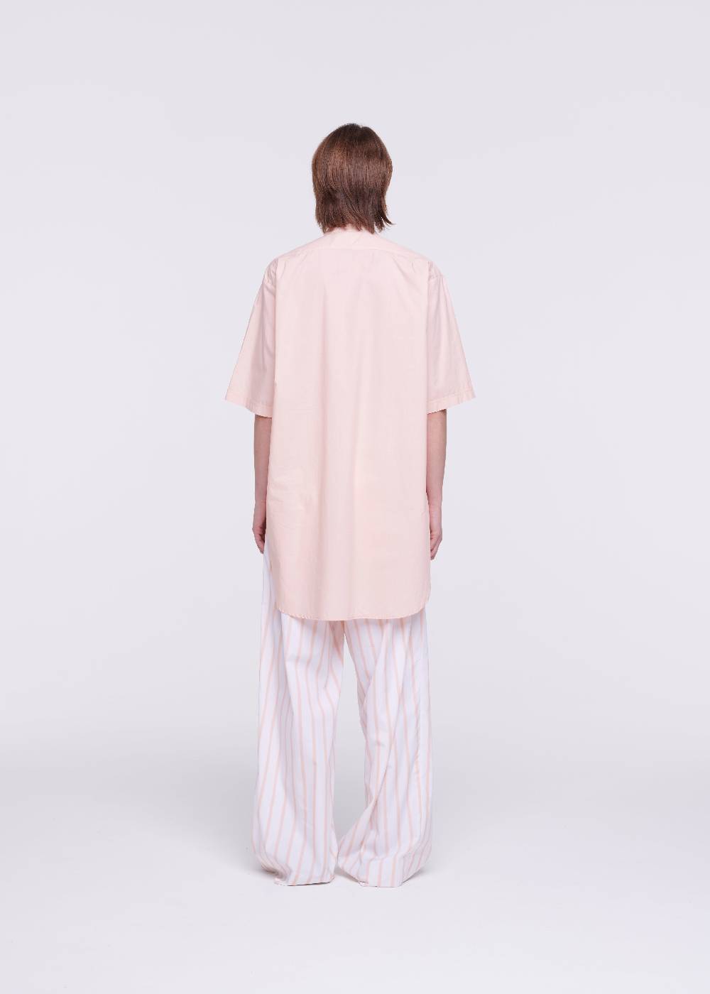Plan C CAMICIA IN POPELINE IN COTONE ROSA In Vendita