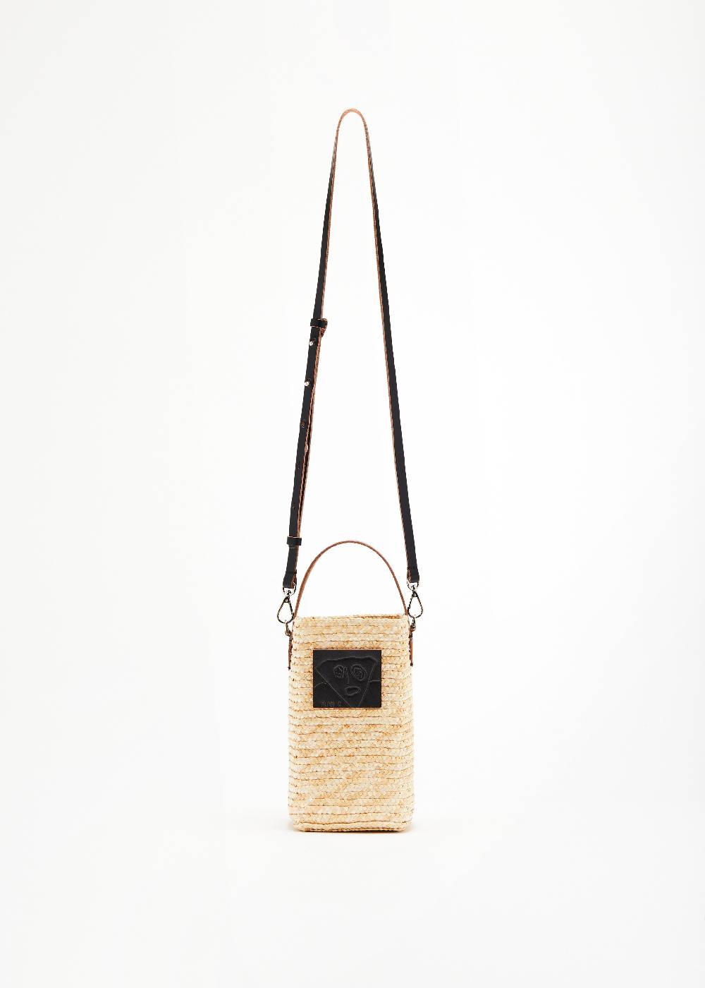 Plan C POUCH IN PAGLIA FIORENTINA "PILI E BIANCA" Hotsell