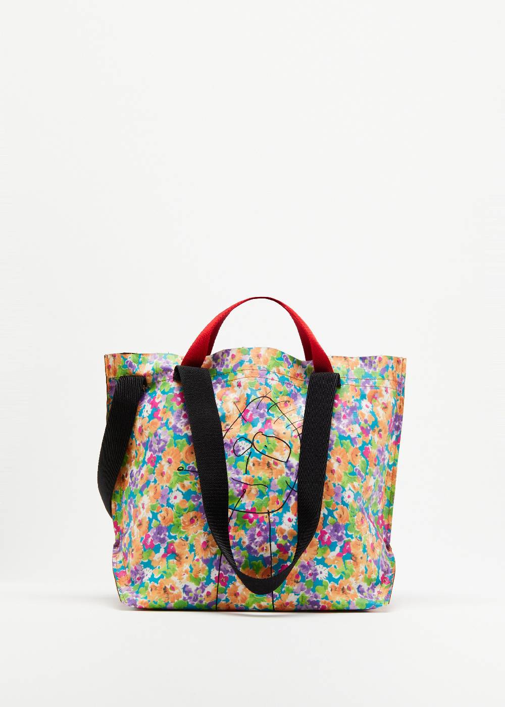 Plan C SHOPPER CON STAMPA FLOREALE "PILI AND BIANCA" MEDIA Saldi Di Fabbrica
