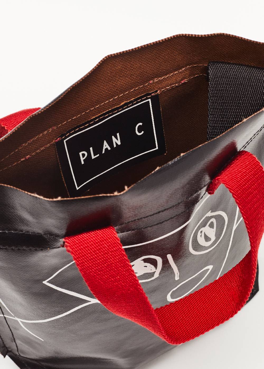 Plan C SHOPPER NERA "PILI E BIANCA" MINI Vendite Flash