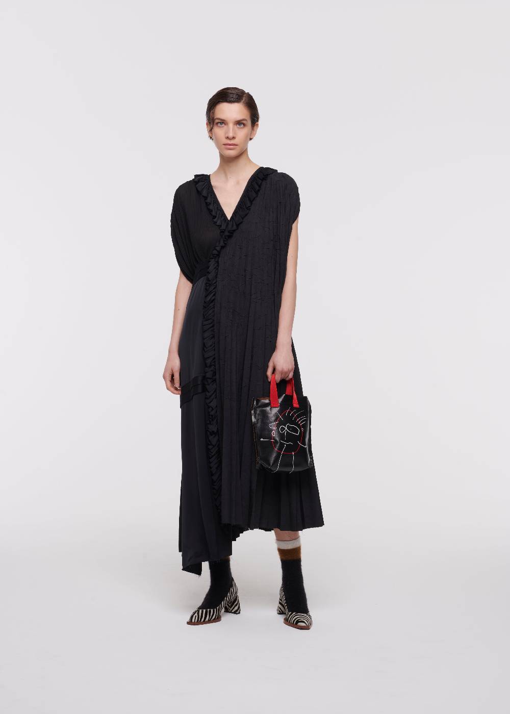 Plan C SHOPPER NERA "PILI E BIANCA" MINI Vendite Flash