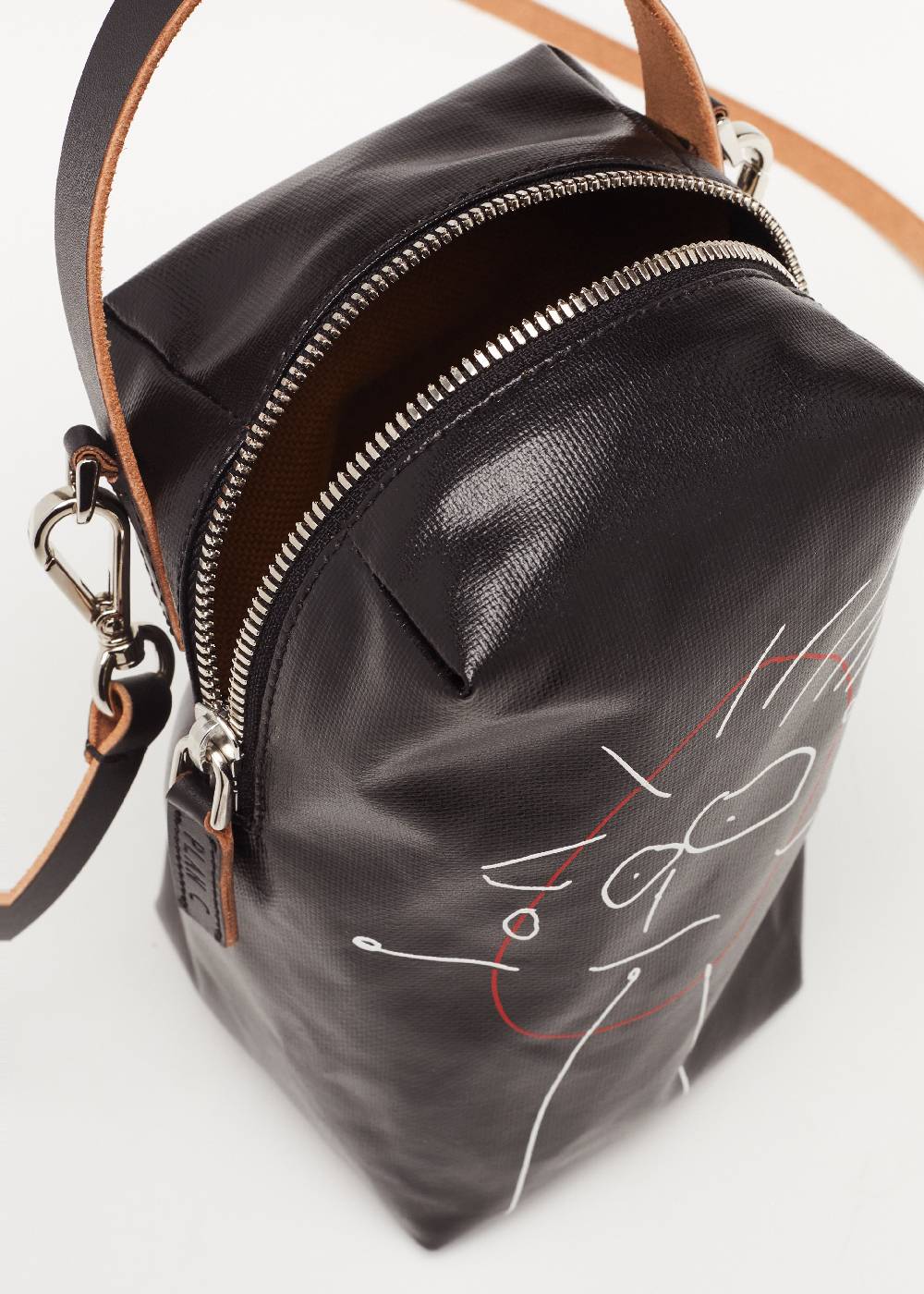 Plan C POUCH NERA "PILI E BIANCA" Moda