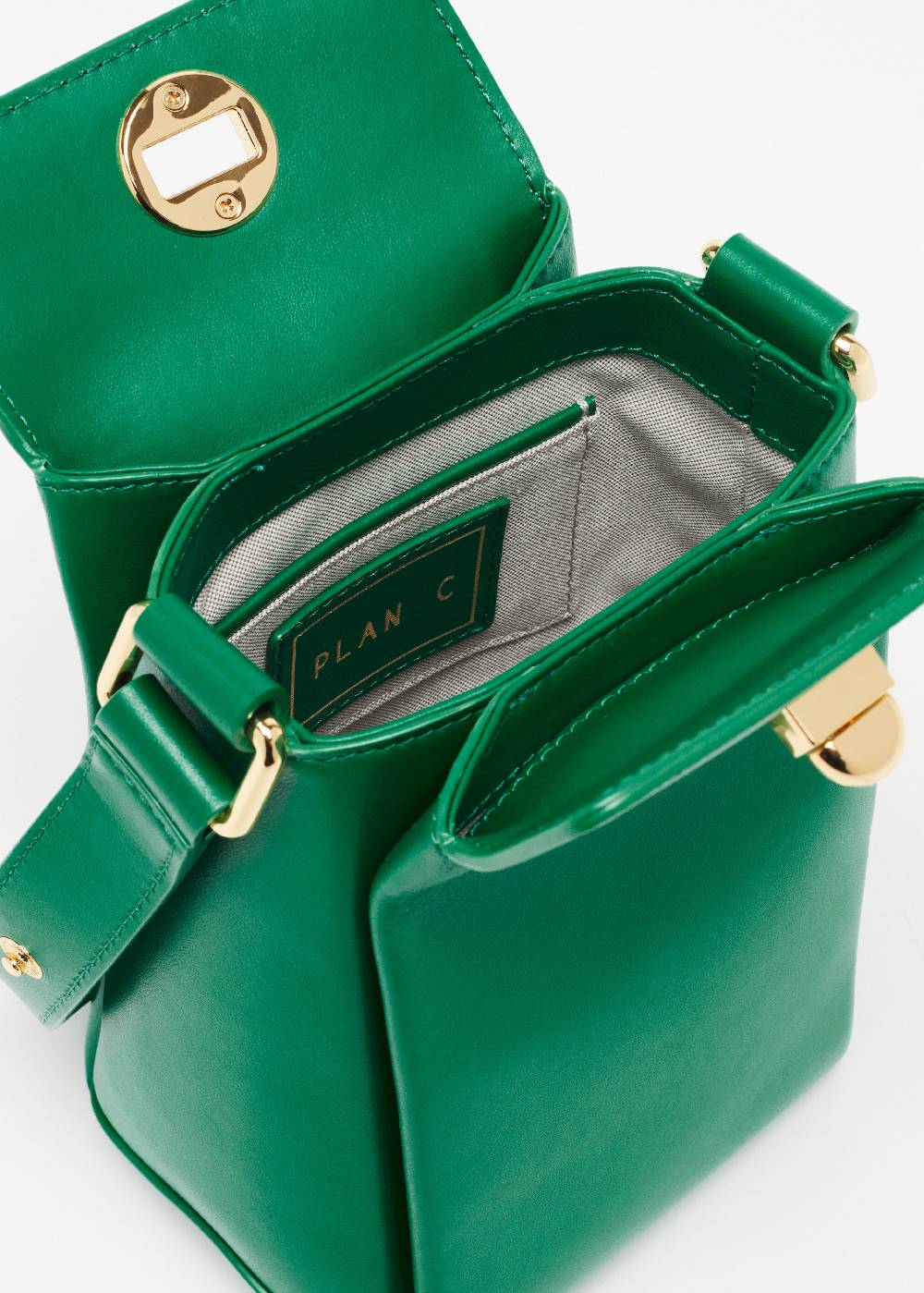 Plan C CAMERA BAG FOLDED SMERALDO Nuovo