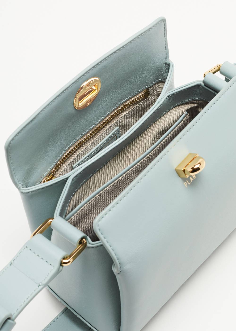 Plan C BORSA MINI FOLDED CELESTE Soddisfazione Garantita