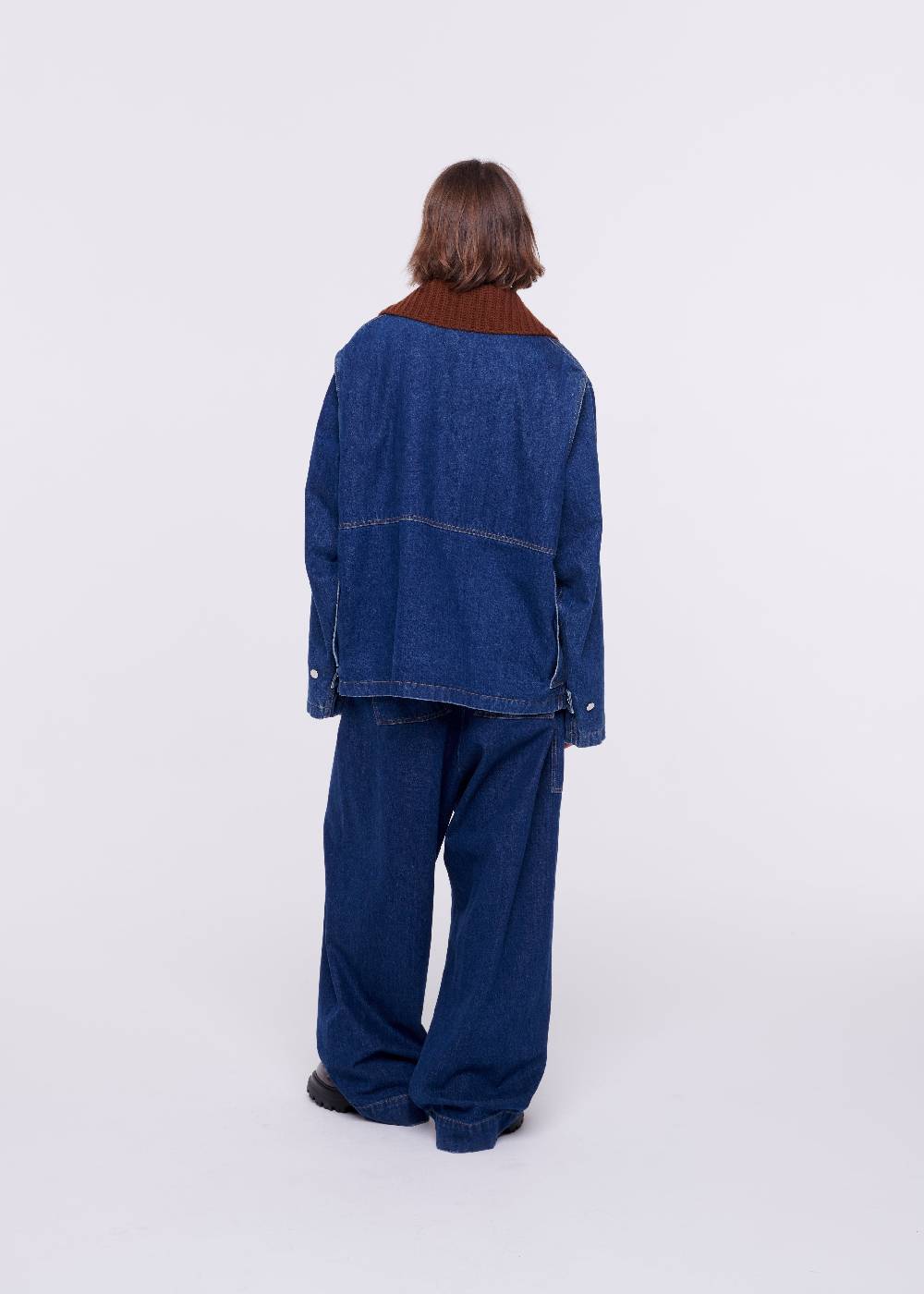 Plan C GIACCA IN DENIM CON COLLETTO IN MAGLIA REMOVIBILE Affare Del Giorno