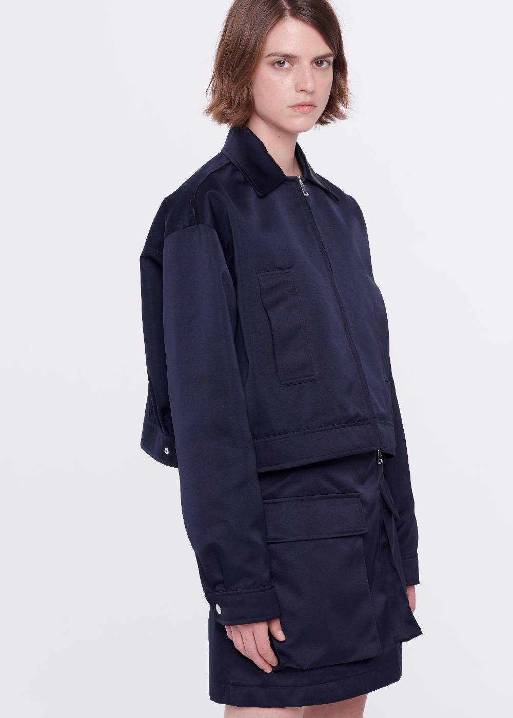 Plan C GIACCA BLU IN DUCHESSE Sottocosto