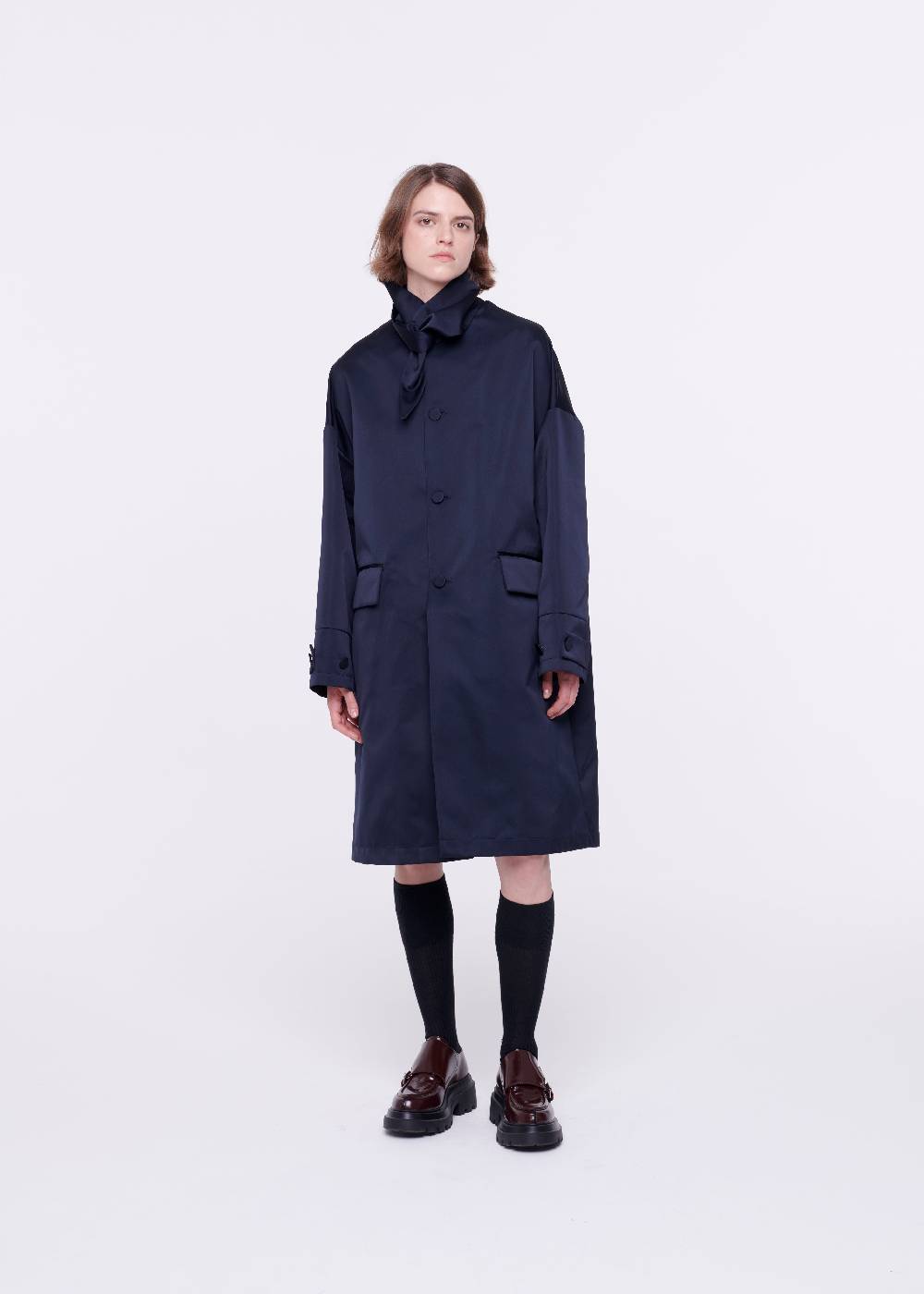 Plan C CAPPOTTO BLU IN DUCHESSE Novità