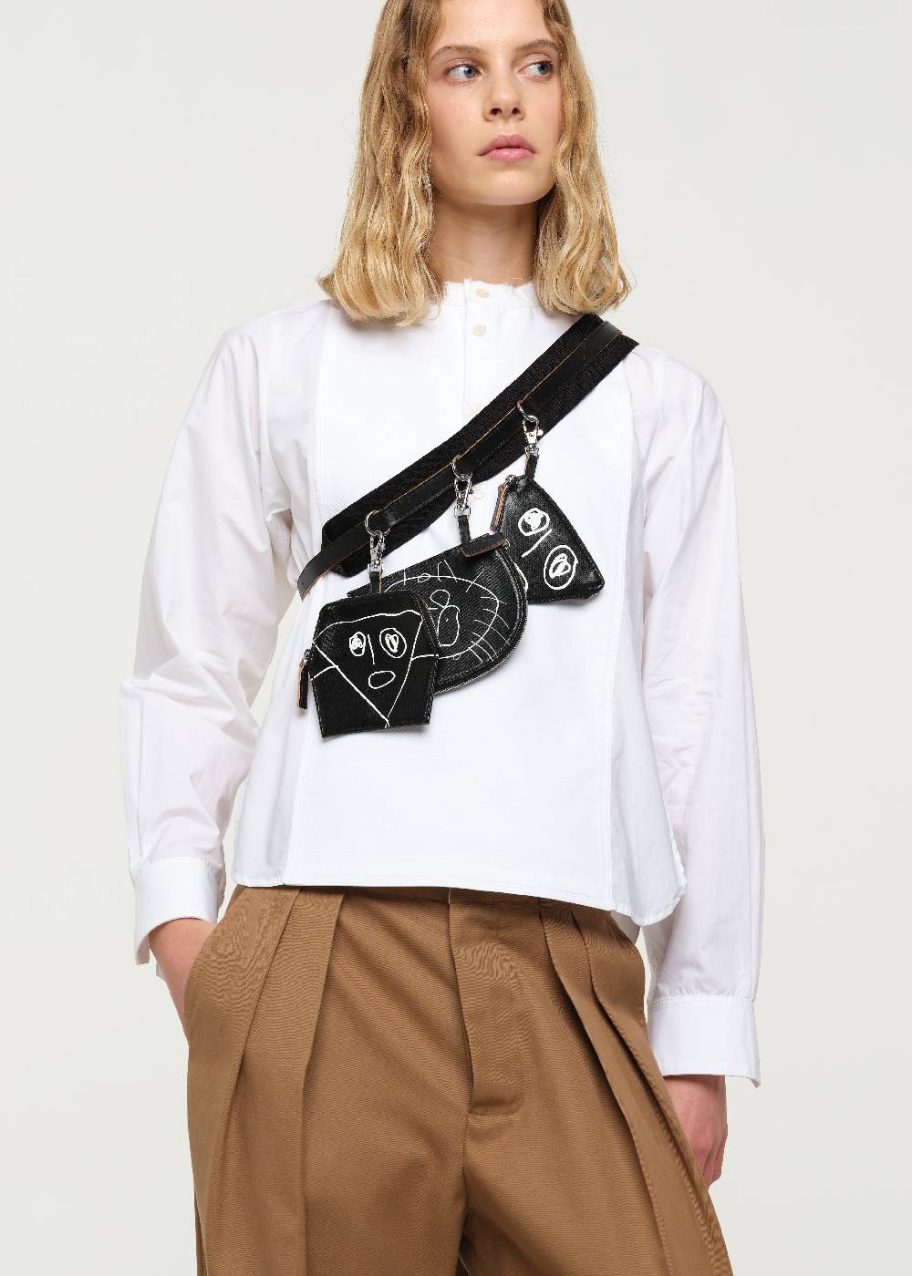 Plan C CINTURA A TRACOLLA CON MINI BORSE "PILI E BIANCA" Moda