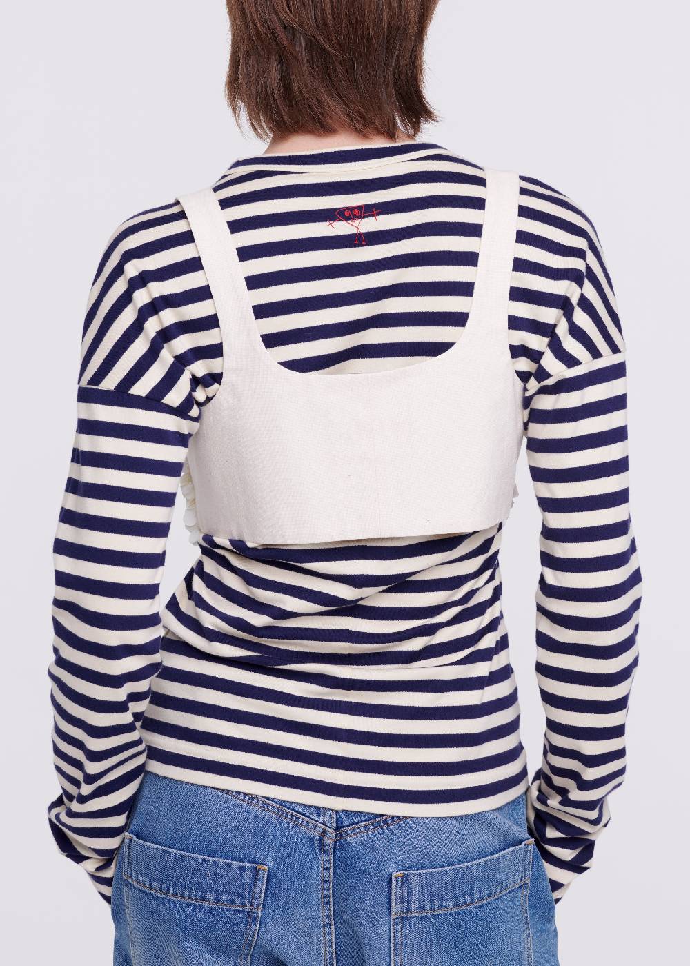 Plan C TOP A BUSTINO CON PAILLETTES COLOR CREMA Acquista Ora