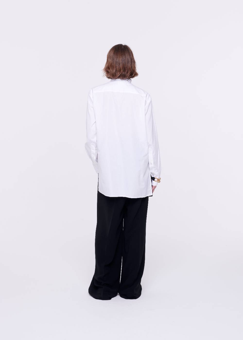 Plan C CAMICIA BIANCA DI COTONE CON FOULARD Promozione Limitata