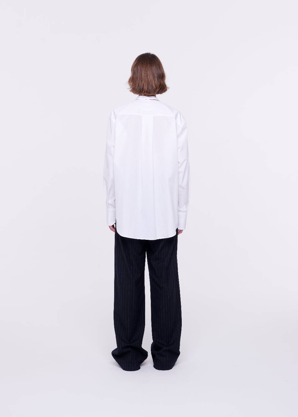 Plan C CAMICIA BIANCA DI COTONE CON PAPILLON Fino Al -60%