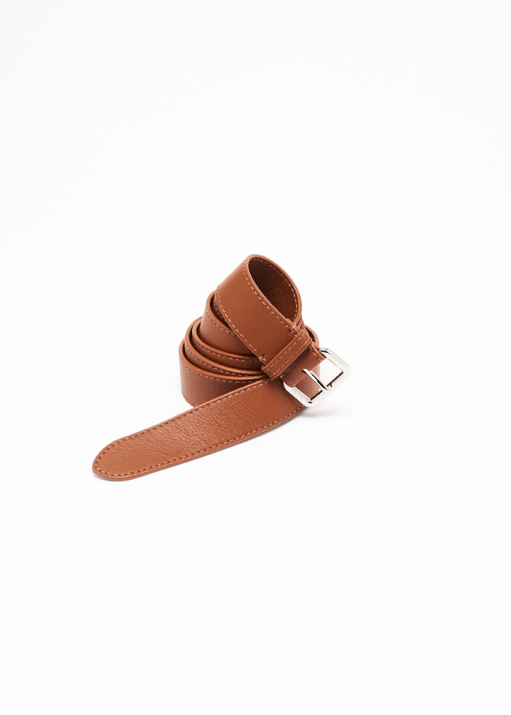 Plan C CINTURA IN PELLE MARRONE Sottocosto
