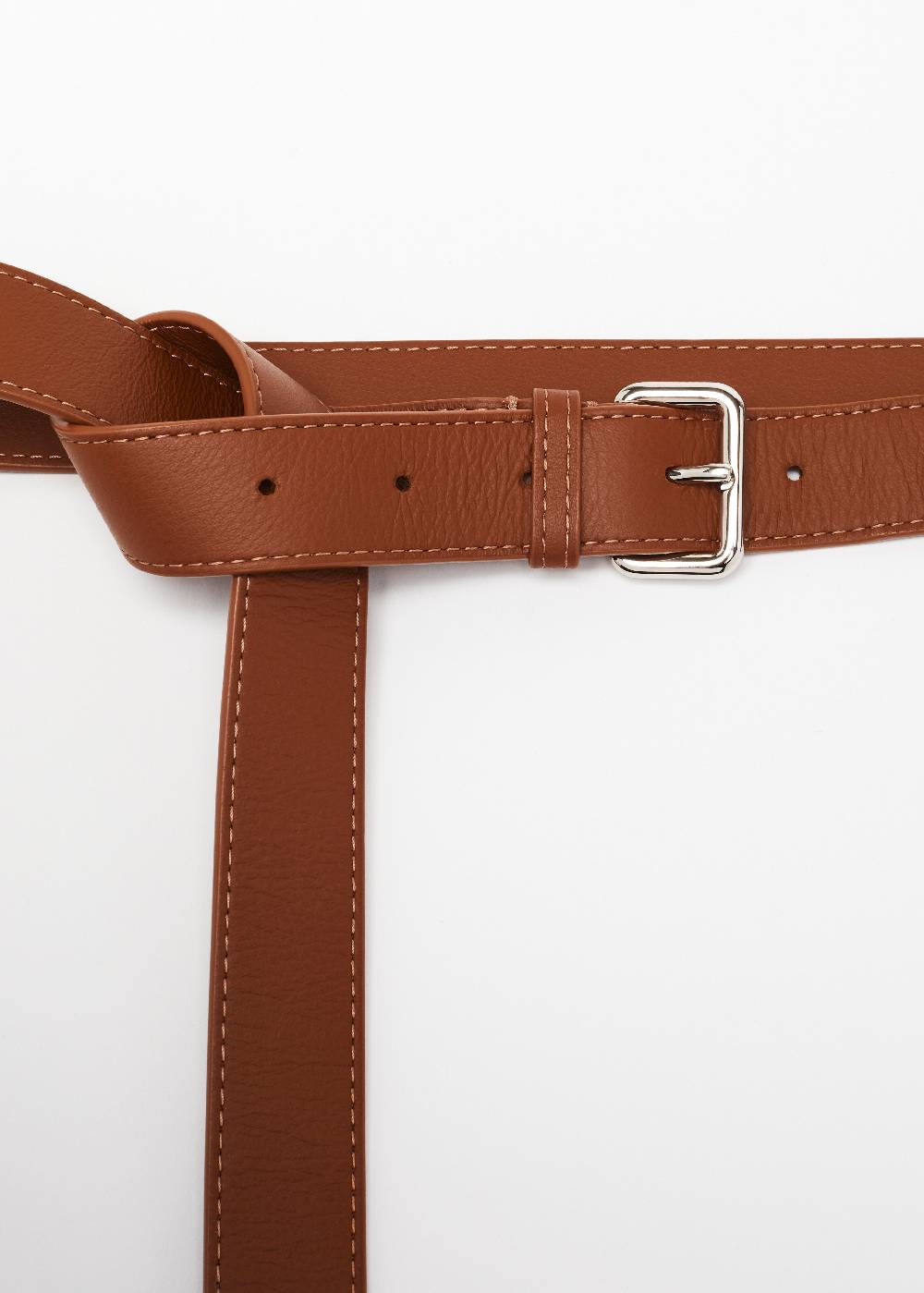 Plan C CINTURA IN PELLE MARRONE Sottocosto