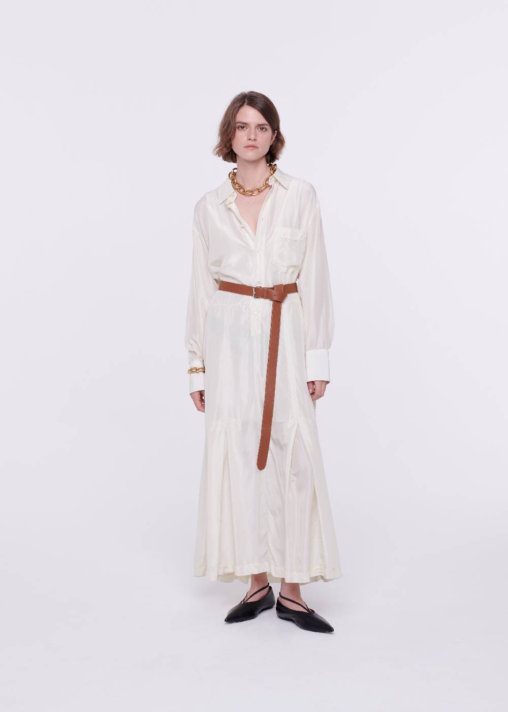 Plan C CINTURA IN PELLE MARRONE Sottocosto