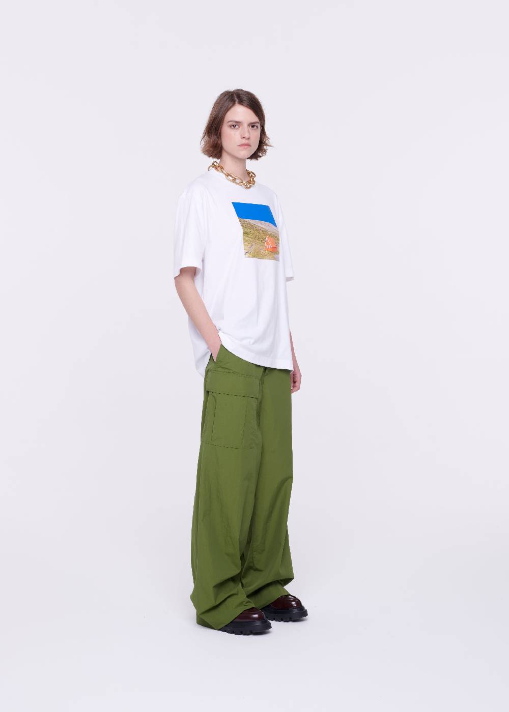 Plan C T-SHIRT BIANCA IN COTONE CON STAMPA Novità