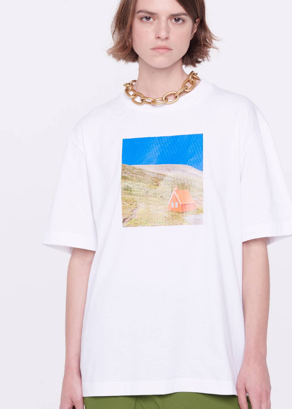 Plan C T-SHIRT BIANCA IN COTONE CON STAMPA Novità