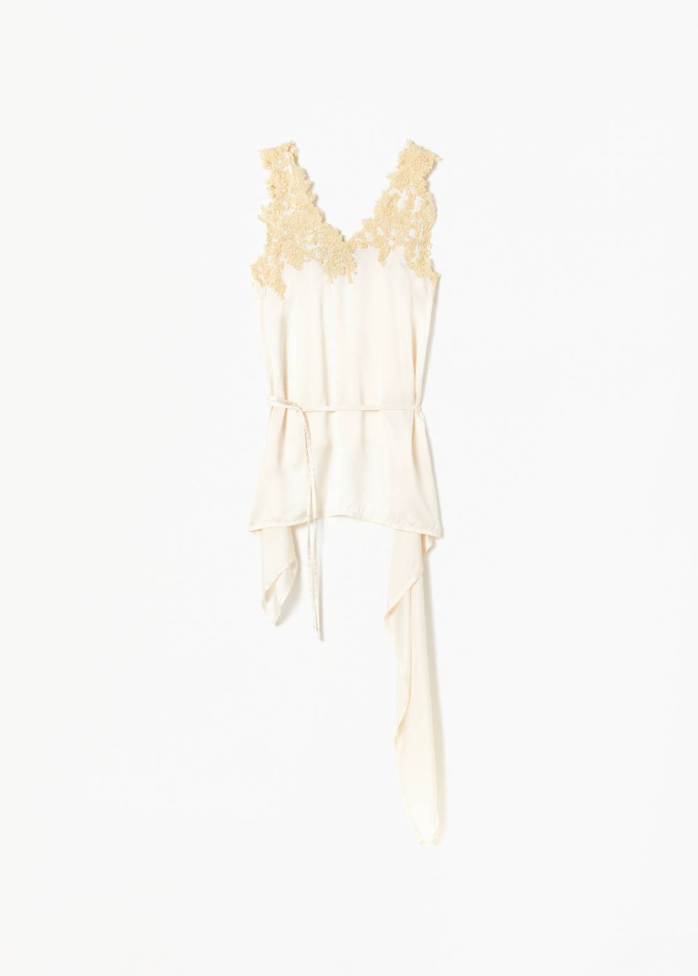 Plan C TOP IN RASO CON PIZZO Sconto