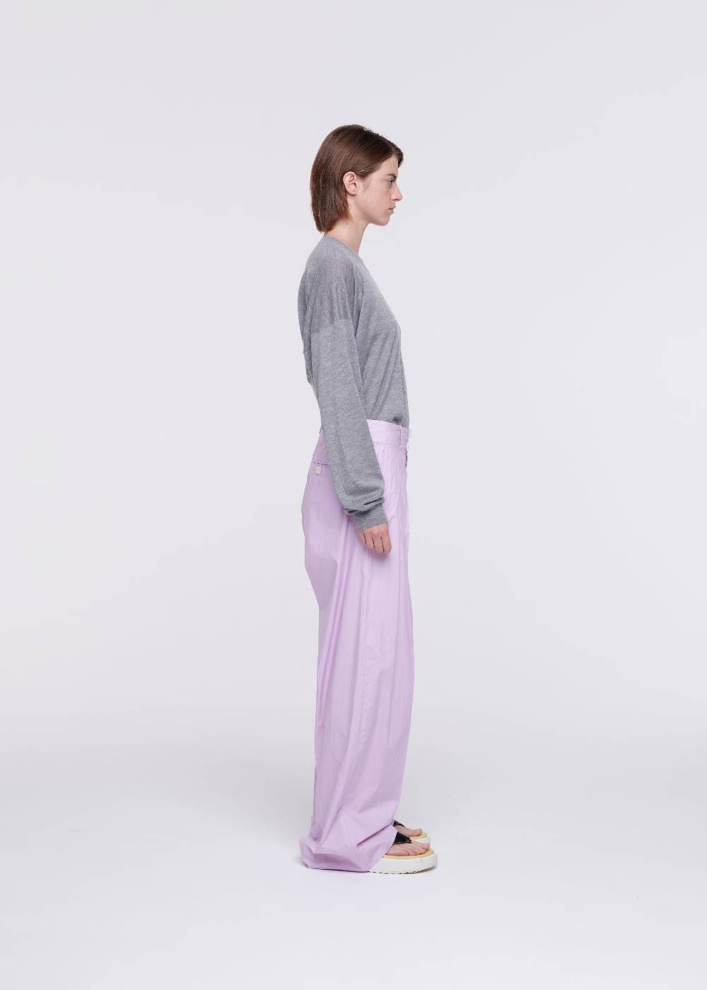 Plan C PANTALONI LILLA A GAMBA AMPIA Outlet
