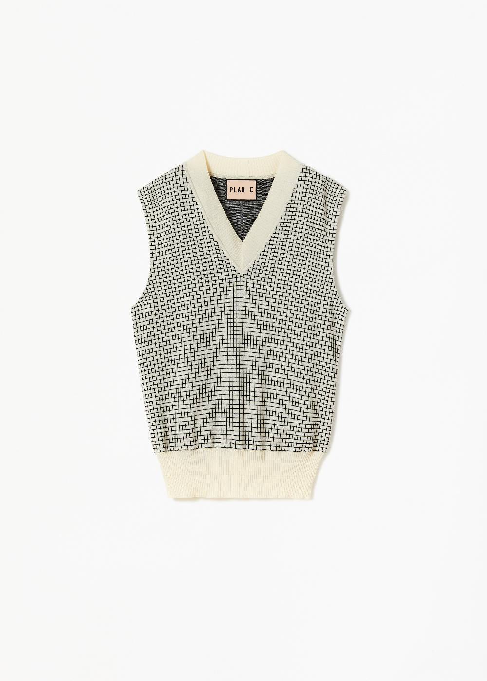 Plan C GILET IN COTONE A QUADRETTI Hotsell