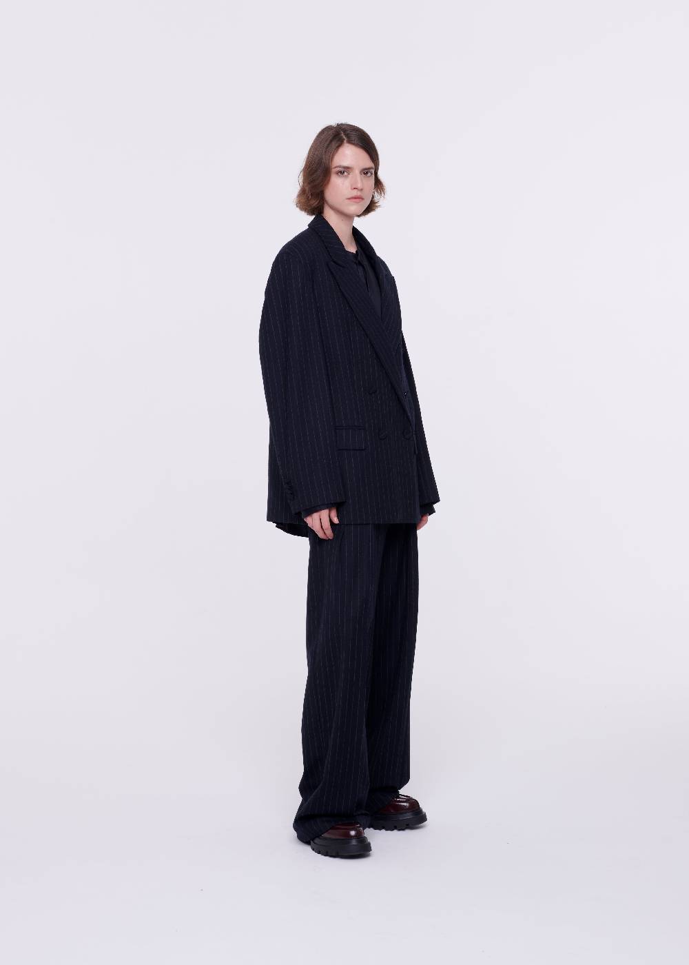 Plan C BLAZER DOPPIOPETTO GESSATO DI LANA Italy