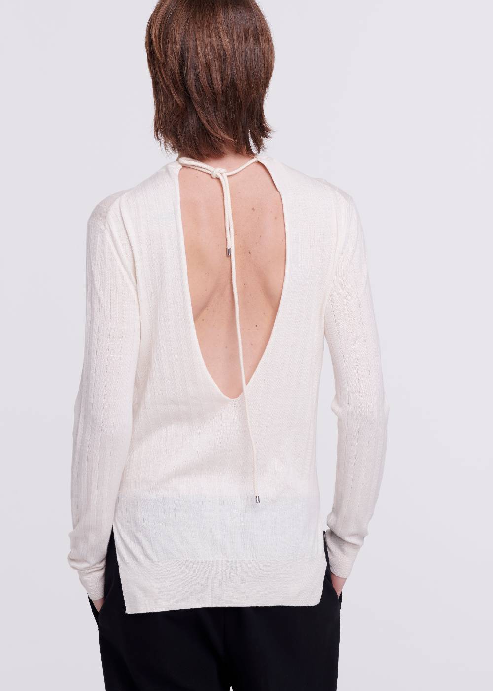 Plan C MAGLIONE OPEN BACK IN LANA MERINO Soddisfazione Garantita