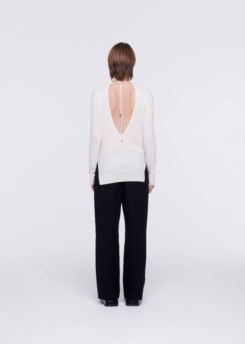 Plan C MAGLIONE OPEN BACK IN LANA MERINO Soddisfazione Garantita