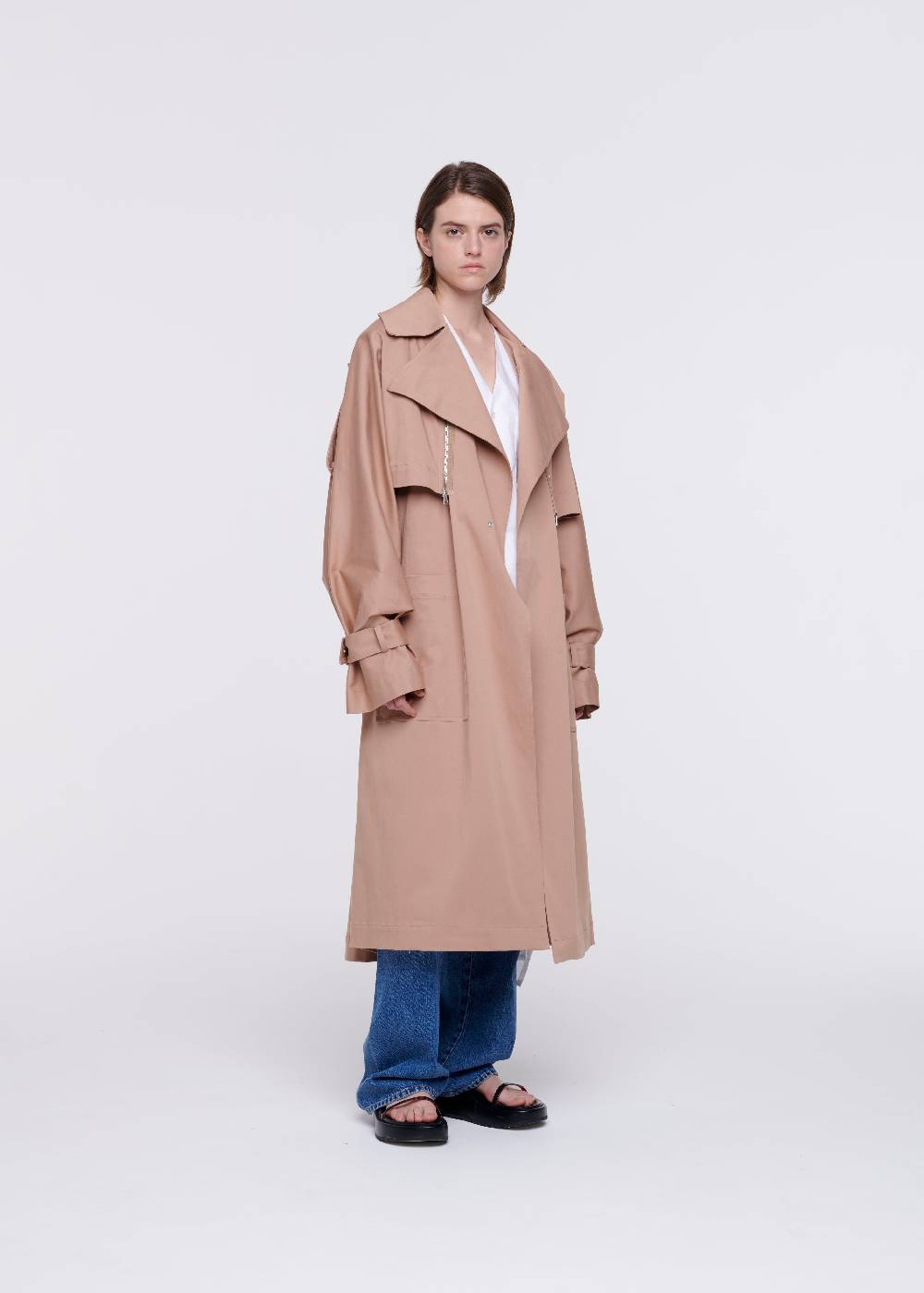 Plan C TRENCH IN COTONE COLOR CARAMELLO Acquista Ora