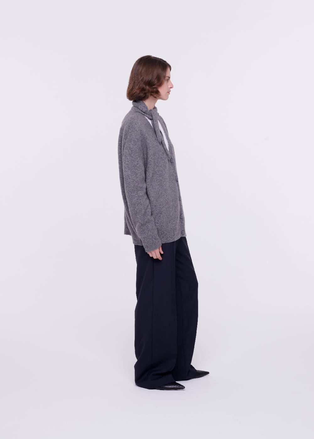 Plan C CARDIGAN IN LANA MERINO CON SCIALLE Convenienza
