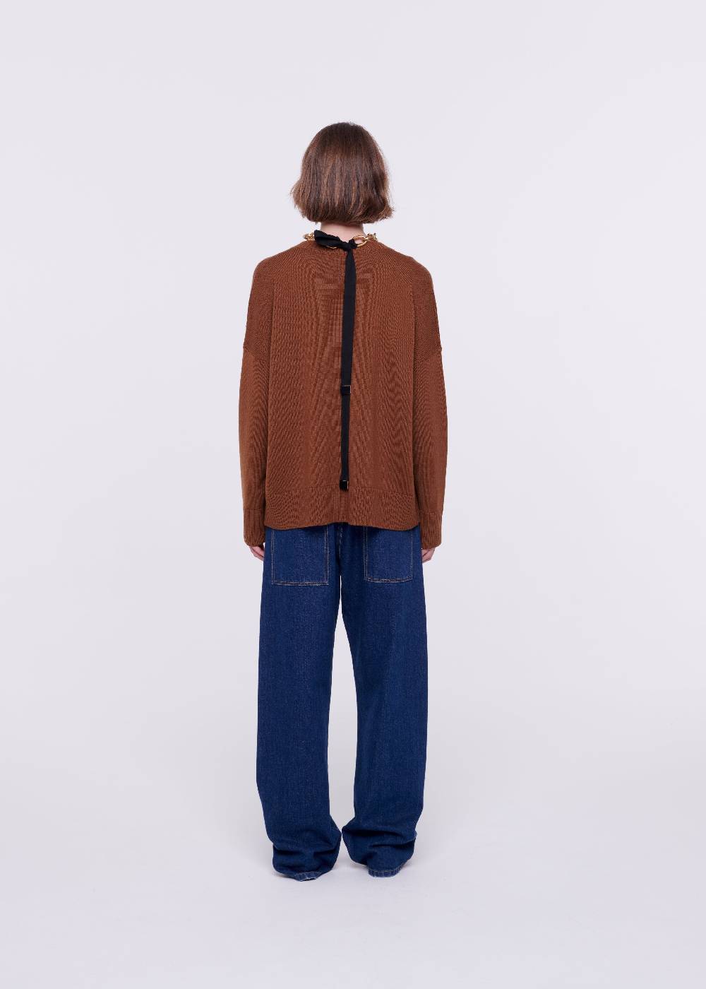 Plan C MAGLIONE CON SCOLLO A V IN LANA MERINO Sconto