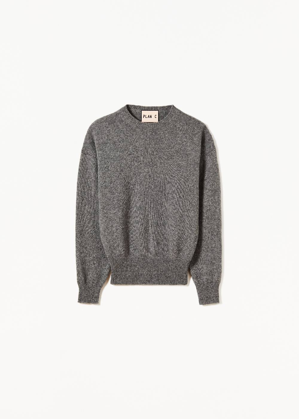 Plan C MAGLIONE GRIGIO IN LANA MERINO Offerta