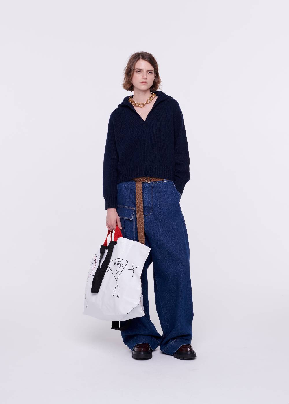 Plan C MAGLIONE NAVY IN CACHEMIRE Economico
