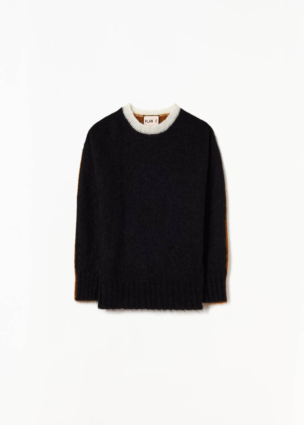 Plan C MAGLIONE COLOR-BLOCK IN MOHAIR In Vendita
