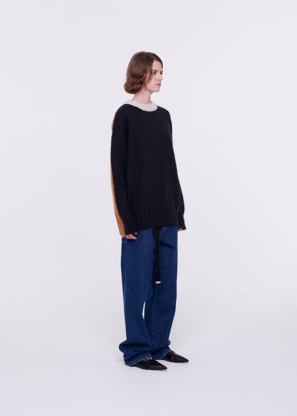 Plan C MAGLIONE COLOR-BLOCK IN MOHAIR In Vendita