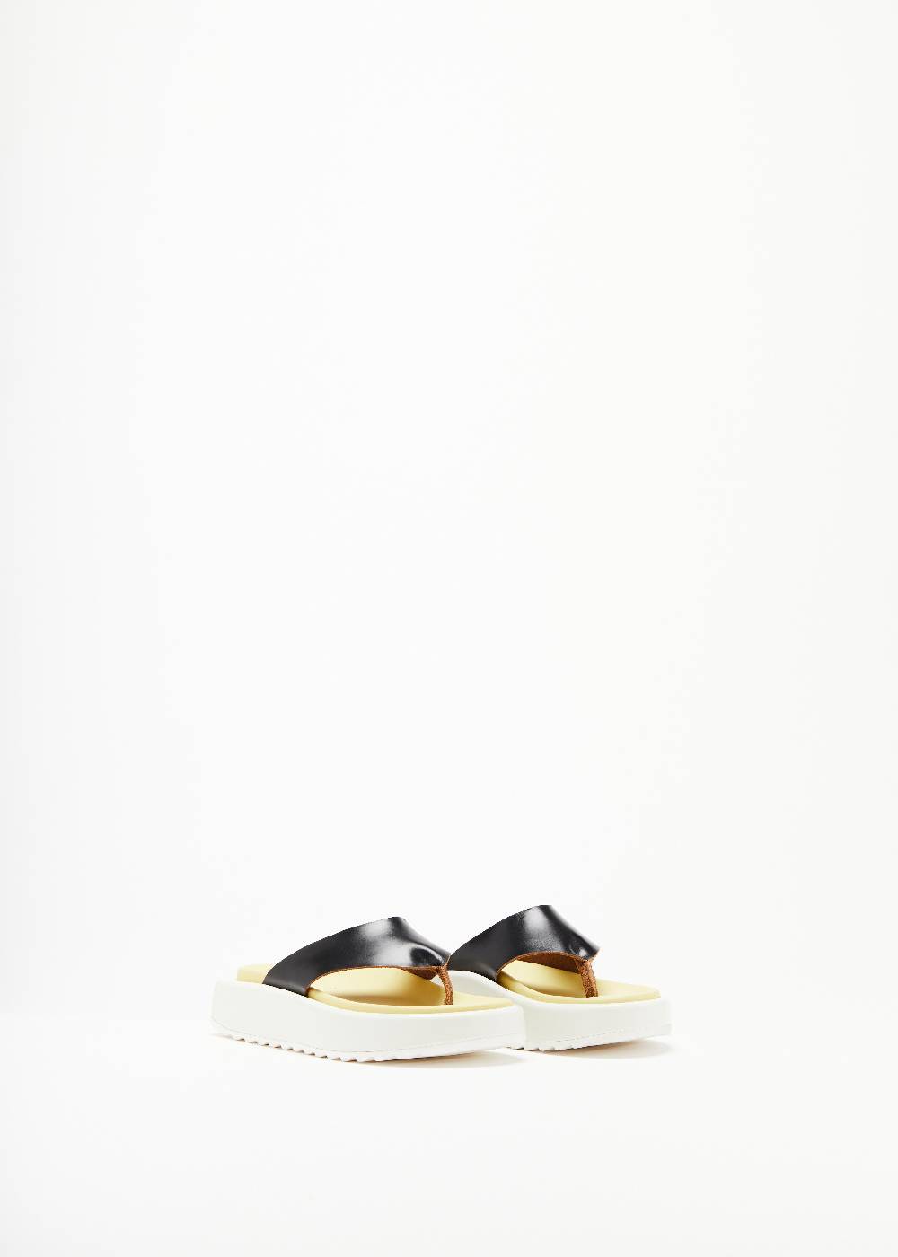 Plan C SANDALI INFRADITO IN PELLE CON ZEPPE Saldi