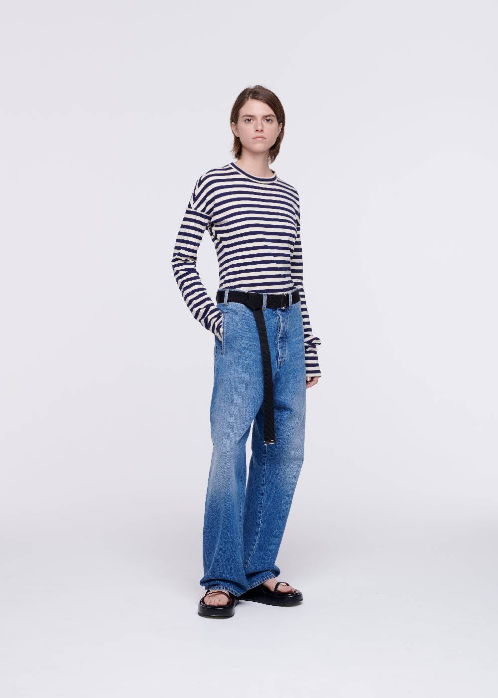 Plan C JEANS A GAMBA DRITTA Vendita Calda